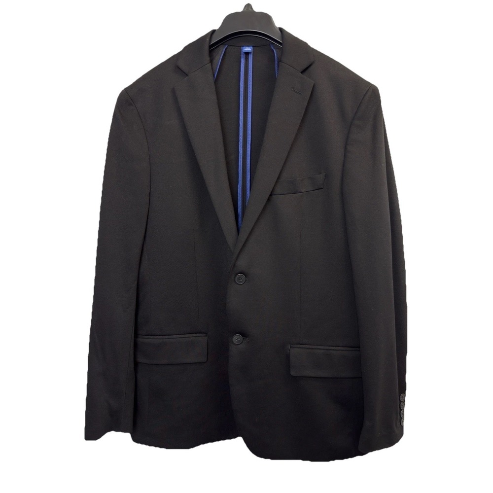 Apt 9 Knit Sport Coat Blazer Men 42R Black Premier Flex Slim Fit